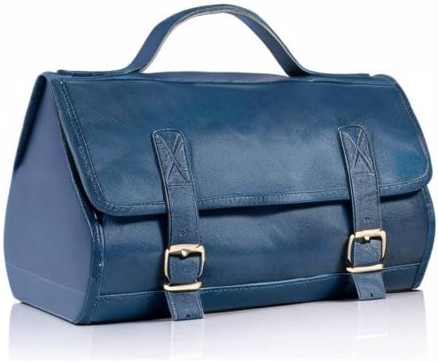 KomalC Premium Buffalo Leather Hanging Toiletry Bag Travel Dopp Kit