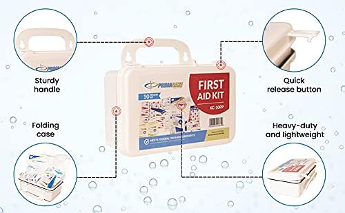 Primacare 25 Person Medium Emergency Preparedness First Aid Kit for Home, School and Office, Wall Mounted White