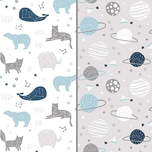 BROLEX Changing Pad Covers for Baby: Boy Girls Ultra Stretchy Soft 2 Pack Space Planet