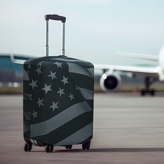 Explore Land Travel Luggage Cover Suitcase Protector Fits 27-30 Inch Case (Flag, L)