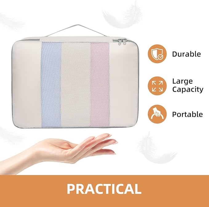 BAGAIL 6 Set/8 Set/10 Set Packing Cubes Various Sizes Packing Organizer for Travel Accessories Luggage Carry On Suitcase