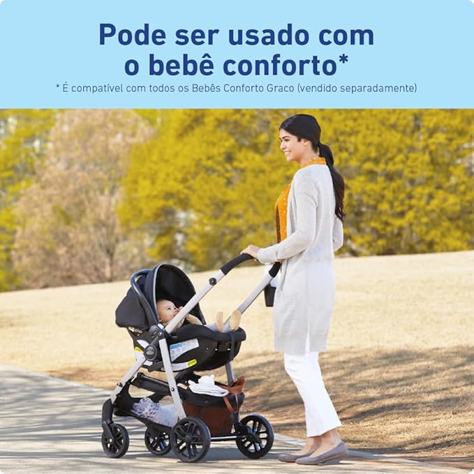 Graco Modes Pramette Stroller, 3-in-1 Baby Stroller, 3 Modes from Infant Car Seat Carrier, Infant Pramette, to Toddler Stroller, Reversible Seat, One Hand Fold, Extra Storage, Child Tray, Pierce