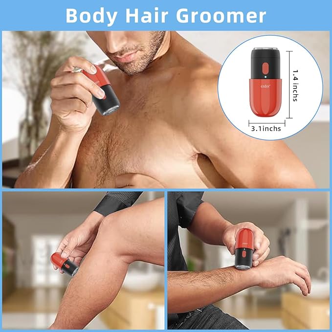 Mini Electric Razor, Facial Hair Removal for Women: Rechargeable Waterproof Shaver – Cordless Travel Razor for Face, Underarms & Sensitive Areas, Portable Grooming Gift, Electric Razors for Women, Red