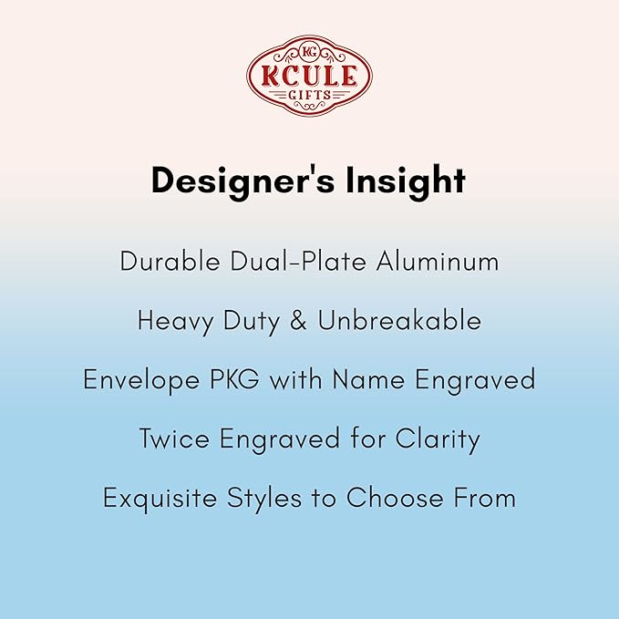 Personalized Luggage Tags: Custom Metal Luggage Tags for Suitcases, Backpacks and Bags with Your Personalized Text (Green)