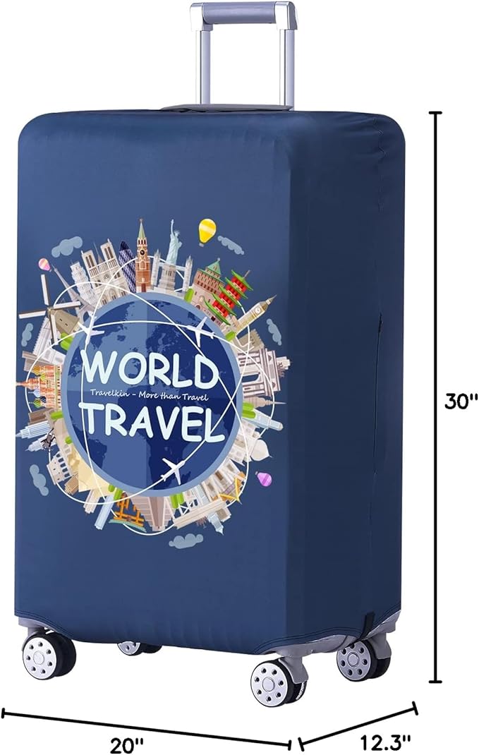 TRAVELKIN more than travel Luggage Covers For Suitcase Tsa Approved,Suitcase Cover Protector Fit 18-32 Inch Luggage