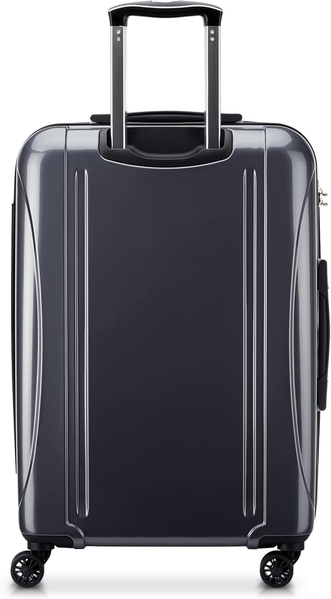 DELSEY PARIS Helium Aero Hardside Expandable Luggage with Spinner Wheels, Titanium, Checked-Medium 24 Inch
