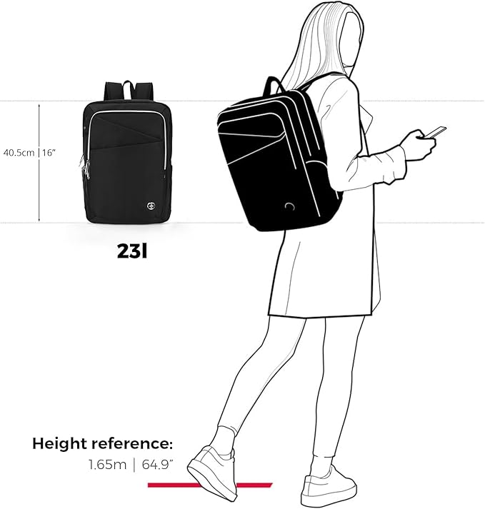 Swissdigital Design Laptop Backpack For Women,Travel Backpack With USB Charging Port,Fits 15.6 Inch School Computer Backpacks For Work Business,Platinum | KATY ROSE