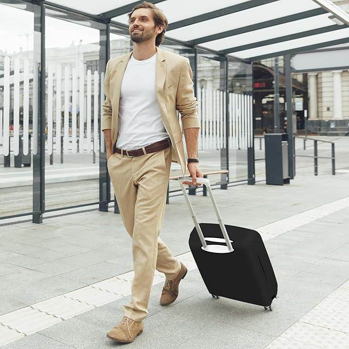 Luggage Covers For Suitcase Tsa Approved, Washable Suitcase Cover Elastic Luggage Protector Scratch Resistant Suitcase Cover For 23-25 Inch Wheeled Luggage(Eye-24 inch)