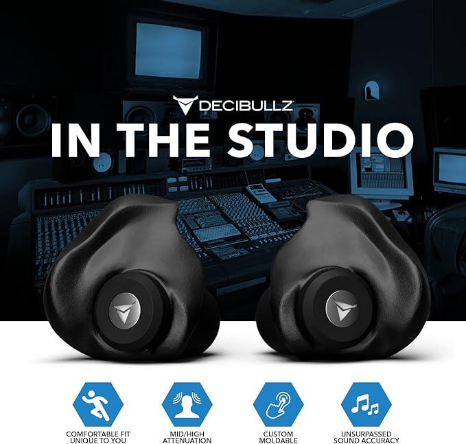 Decibullz Professional Moldable Earplugs Master Case Pack (10 Pairs) – Bulk Ear Plugs Individually Wrapped, High-Fidelity Hearing Protection for Concerts, Festivals, Musicians, DJs – Custom Fit