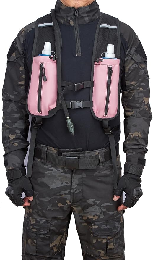 ATBP Running Hydration Vest Pack Tactical 3L Water Bladder Backpack Bag for Cycling Marathon Hiking Daypack Men & Women