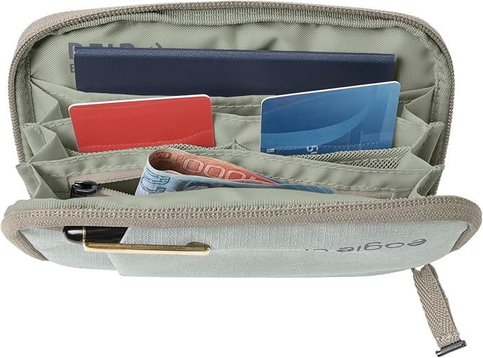 Eagle Creek Stash RFID Passport Wallet – Slim Travel Organizer with RFID Blocking – Secure Storage for Passport, Cards & Cash – Lightweight & Water-Resistant – Unisex – Storm Grey