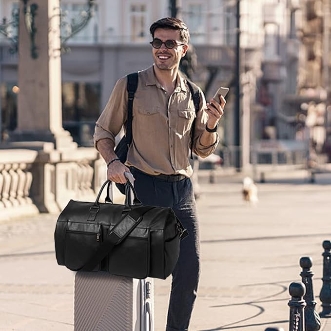 seyfocnia Convertible Travel Garment Bag,Carry on Garment Duffel Bag for Men Women - 2 in 1 Hanging Suitcase Suit Business Travel Bag