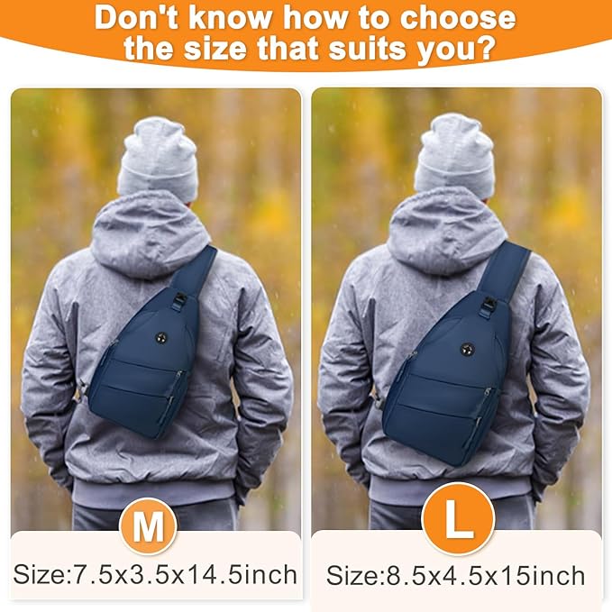Crossbody Bags for Women Men Trendy Sling Bag Bakpack Casual Chest Bag with Convertible Shoulder Strap