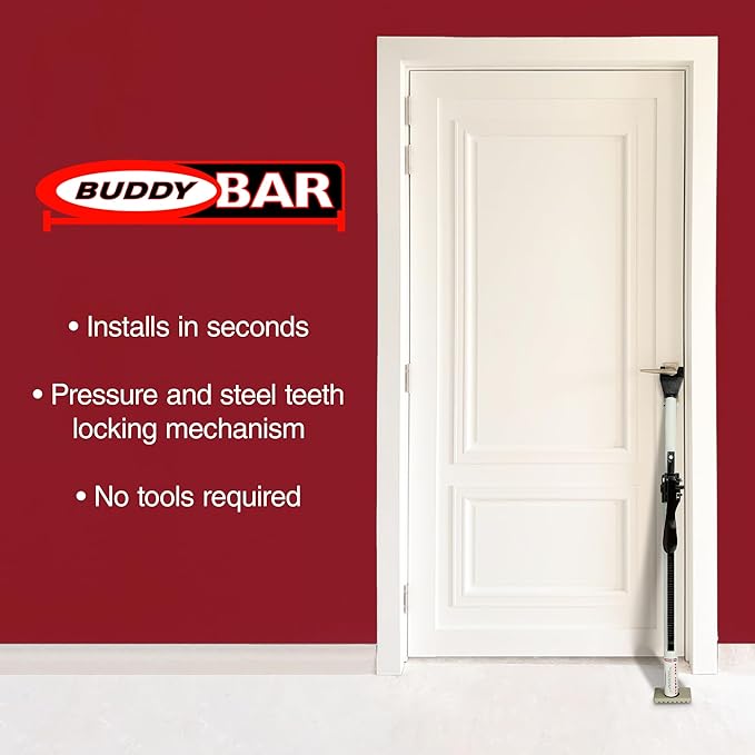 Buddybar Door Jammer Home Security Door Bar