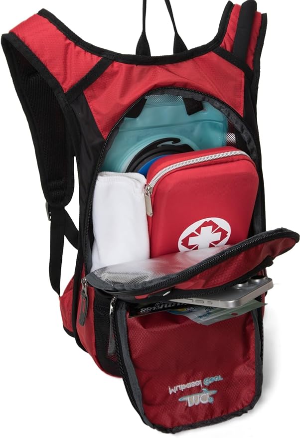 15L Insulated Hydration Backpack Pack with 2L Water Bladder Lightweight Hiking Backpack Bag for Women Men Daypack for Hiking Running Festival Camping Biking