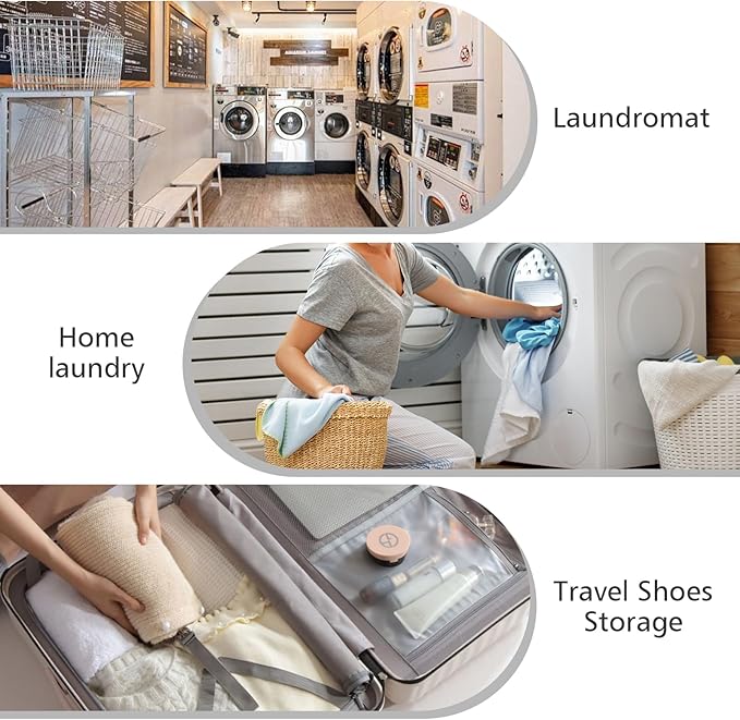 HEAVYWOOD Shoes Bag for Washing Machine Reusable Shoe Cleaning Washing Machine Bag Sturdy Anti-Rust Zipper 15.7’’*7.8’’ Shoe Laundry Bag for Washer and Dryer for Sneakers, Trainers (White, 2Packs)