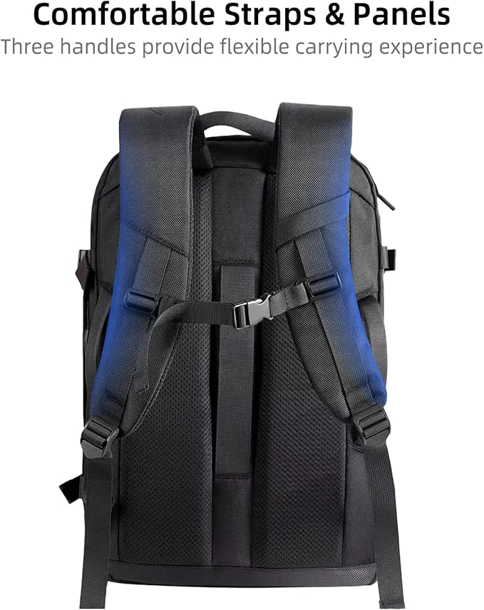 GHERSON Travel Laptop Backpack, TSA Friendly Flight Approved Carry-on Luggage,Water-resistant Lightweight Business Rucksack,Durable Large Weekender Bag Daypack Fits 17.3 Inch Laptop