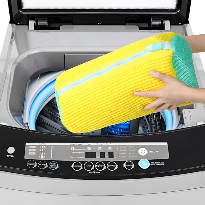 Shoes Laundry Bag Keep Shoes Clean, 2 Pcs Set - Shoe Wash Bag for Washing Machine, 360ยฐ Wrap Shoe Washing Bag for Sneakers, Boots & Delicate Footwear, Reusable Shoe Cleaning Bag (Yellow)