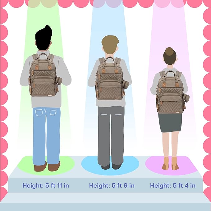 iniuniu Diaper Bag Backpack, 4 in 1 kit Large Unisex Baby Bags for Boys Girls, Waterproof Travel Back Pack with Diaper Pouch
