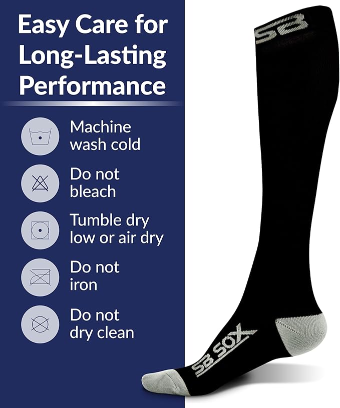 SB SOX Compression Socks for Men & Women (20-30 mmHg) - Best Support Stockings for Travel, Medical, and Sports - Perfect for Everyday Wear
