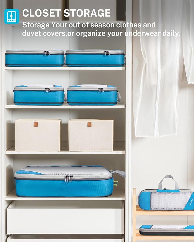 Compression Packing Cubes, Gonex Extensible Storage Mesh Bags Organizers