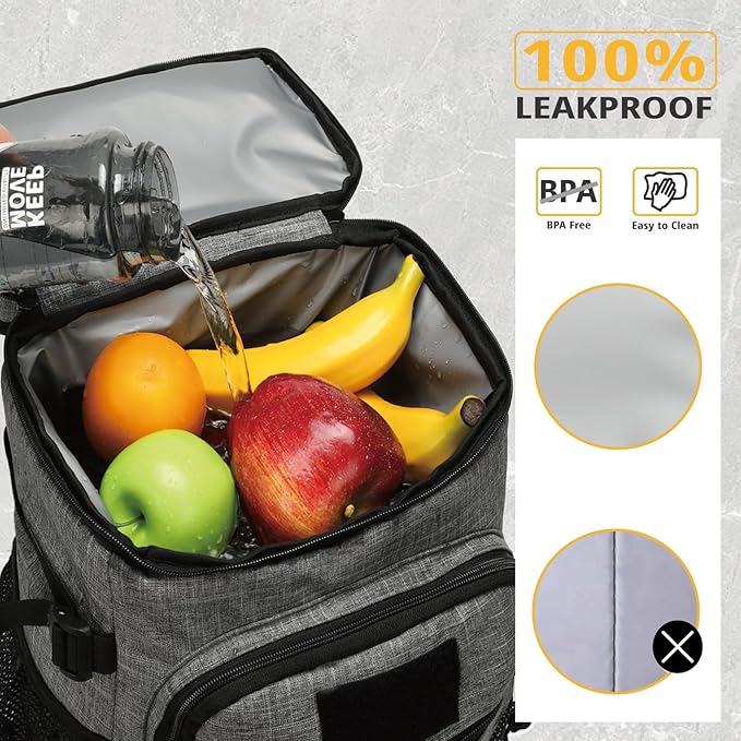 Tactical Backpack Cooler, 25L Cooler Backpack Insulated Leak-Proof, Heavy Duty Large Lunch Backpack, Waterproof Ice Chest Backpack for Men Women Adults Work Daytrip Camping Beach Hiking Accessories