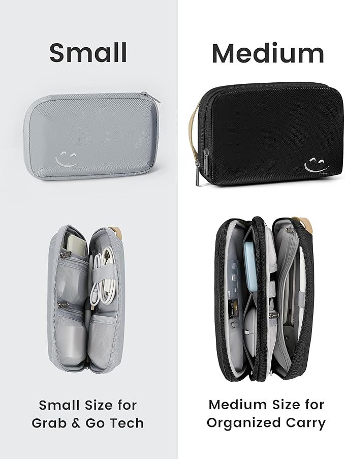 Travelkin Travel Cord Organizer, Small Electronic Organizer Travel Case, Cable Organizer Bag For Cords,Chargers Phone, Sd Card,Usbs