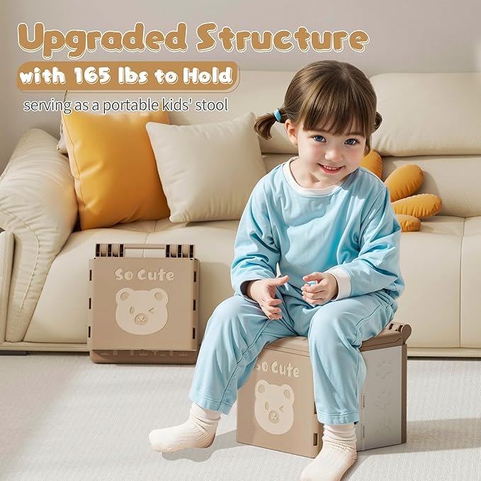 Travel Potty for Toddler with 3 Rolls Liners, 20 Pcs Absorbent Pads, Foldable Car Potty for Toddlers, Portable Potty Seat for Toddler Travel, Portable Potties for Tollder Outdoor and Camping Use