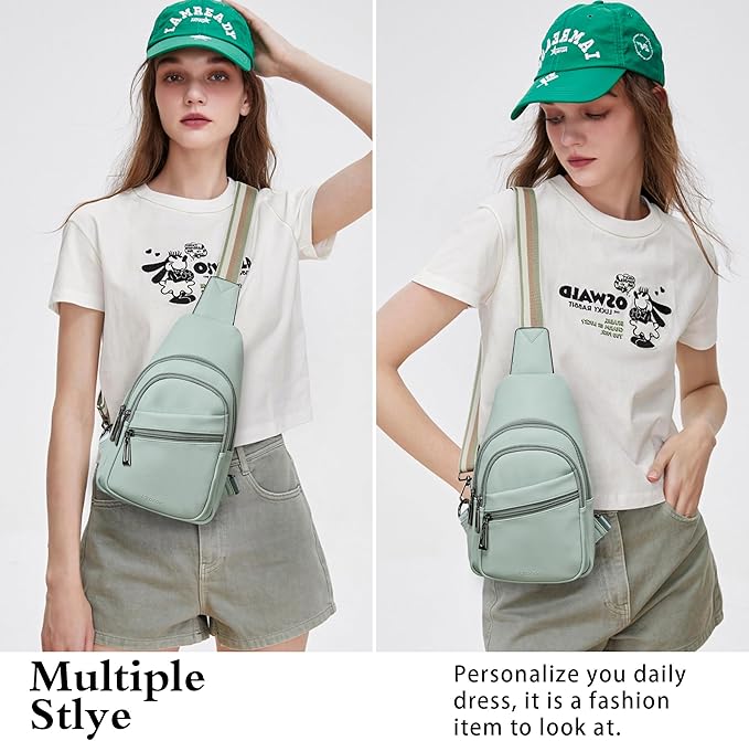 Sling Bag Crossbody Bags for Women Small Cross Body Bag Fanny Packs Chest Sling Purse for Daily Travel Leisure Sport