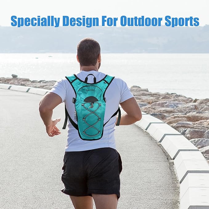 Zavothy Hydration Backpack with 2L Hydration Bladder Water Backpack for Hiking Hydration Pack for Running Cycling Hiking