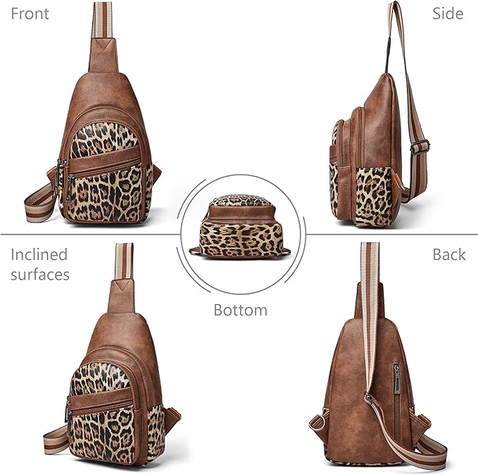 Sling Bag Crossbody Bags for Women Small Cross Body Bag Fanny Packs Chest Sling Purse for Daily Travel Leisure Sport