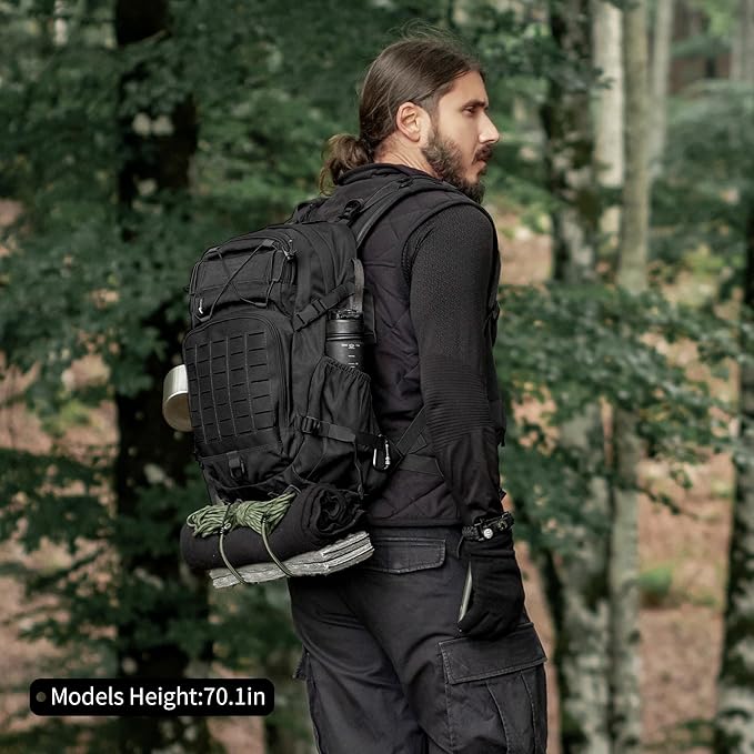 Mardingtop Tactical Military Backpack for Men,25L Molle Backpack, Cordura Backpack for Hiking,Camping
