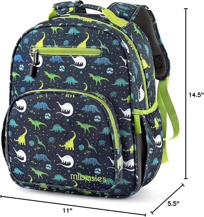mibasies Boys Backpack 5-8: Lightweight Kids Backpacks Boys - Boy Bookbag for Elementary School - Galaxy Dinosaur