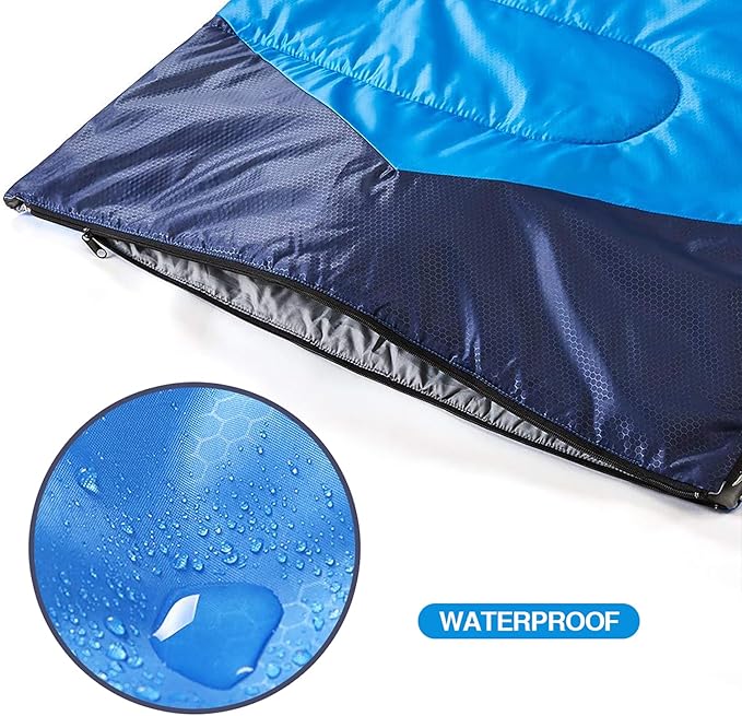oaskys Camping Sleeping Bag - 3 Season Warm & Cool Weather - Summer Spring Fall Lightweight Waterproof for Adults Kids - Camping Gear Equipment, Traveling, and Outdoors