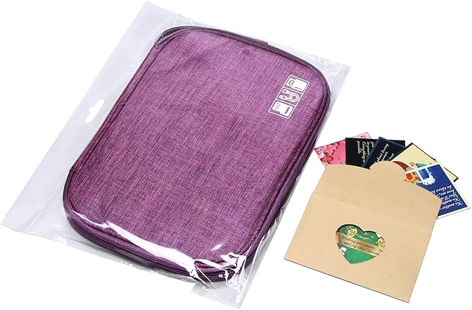 CILLA Travel Cord Organizer Case, Portable Waterproof Storage Bag for Charger, Cord, USB, Power Bank, Earphone, SD Card, Travel Essentials