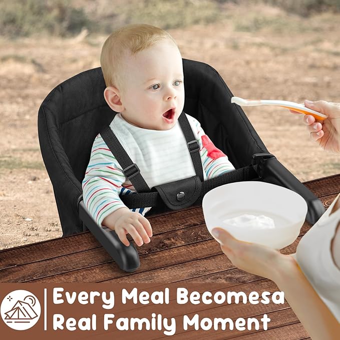 Hook-On High Chair for Babies Toddlers (6-36 Months),Portable High Chair for Chairs at Table, Attach to Fast Table Chairs,Foldable Storage Feeding Seat for Home and Travel,Bumbo Seat Clip On HighChair