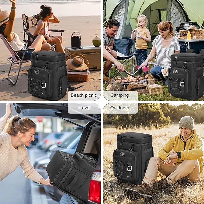 42Cans Cooler Backpack Insulated Leak Proof for Men & Women, Large Waterproof Backpack Cooler for Beach, Picnic, Outdoor, Leakproof, Multi-Functional