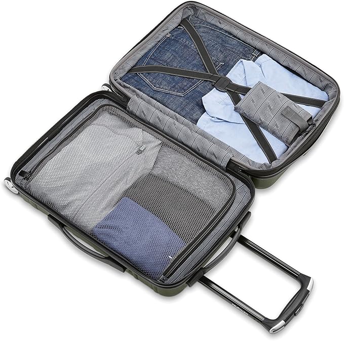 Samsonite Omni 2 Hardside Expandable Luggage with Spinner Wheels, 3-Piece Set (19/24/28), Vita Olive