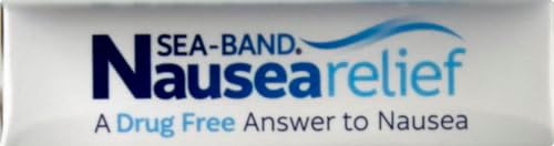 Sea-Band Anti-Nausea Acupressure Wristband for Motion & Morning Sickness, 1 Pair, Gray