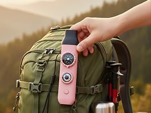 Emergency Survival Safety Whistle，Whistle for Kids with Lanyard,Compass,Thermometer,Ideal for Kayaking, Boating, Hiking, Camping, Climbing