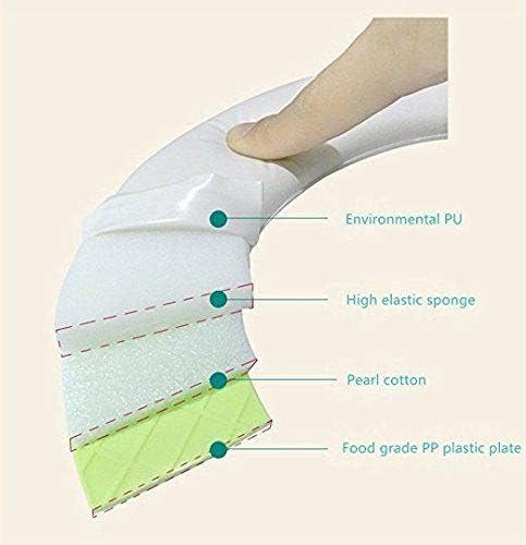Potty Training Seat for Boys Girls Kids Toddlers Toilet Training Seat Potty Seat for Baby with Detachable Soft Cushion Sturdy Handle and Backrest (White)