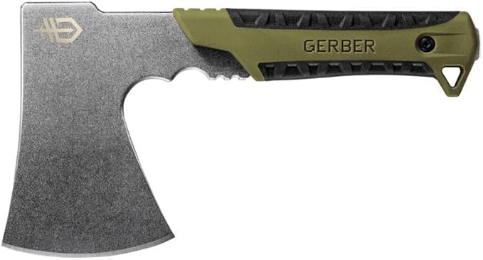 Gerber Gear Pack Hatchet - 3.5" Steel Blade Axe with Full Tang - Survival, Bushcraft and Camping Gear - with Mountable Nylon Sheath