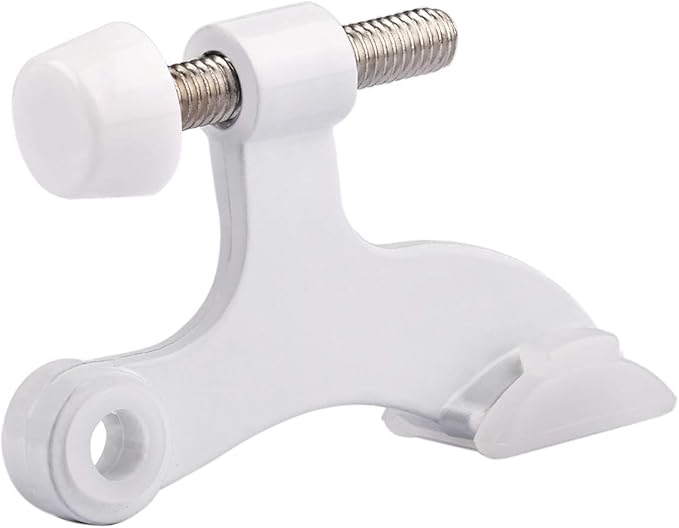 HOMOTEK 36 Pack Hinge Pin White Door Stopper,Adjustable Deluxe Heavy Duty Door Stopper 2-1/2"x1-3/4”,with White Rubber Bumper Tips