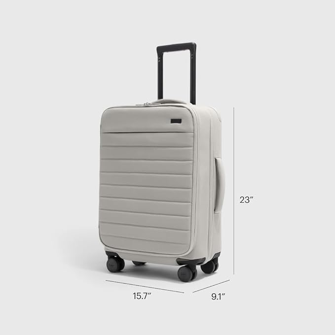 Away Softside Bigger Carry-On Suitcase, 23 Inch Lightweight, Expandable High-Strength Nylon Luggage With Spinner Wheels, Meets Requirements for Most Major Airlines, Cloud Gray