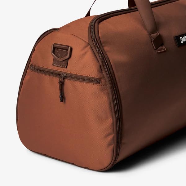 Halfday Convertible 2-in-1 Garment Duffel Weekender Bag 45L | Wrinkle-Free Travel, Hanging Suit Compartment, Shoe Pockets, Trolley Sleeve. Durable & Water-Resistant Carry-On, Terracotta