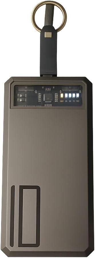 megacom Power Bank 10000mAh/37Wh with Type-C in/Output 20W & USB-A Output x 2, LED Indicate Capacity (Model:ME-1033)