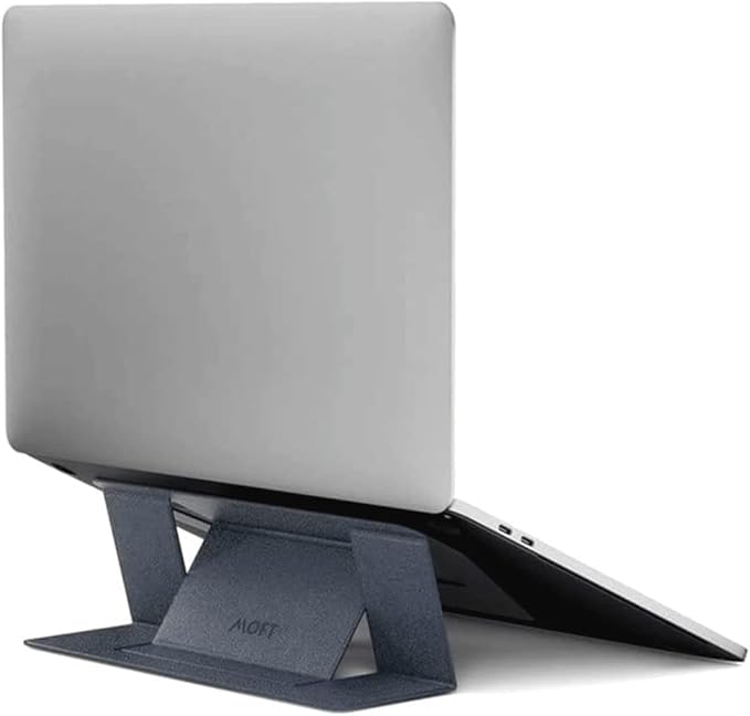 MOFT Laptop Stand for Desk, Stick-On Computer Stand with Dual-Angle, Ergonomic Laptop Riser Holder for Travel, Foldable & Portable MacBook Stand Fits 11.6"-16" Laptops, Starry Grey (Adhesive Version)