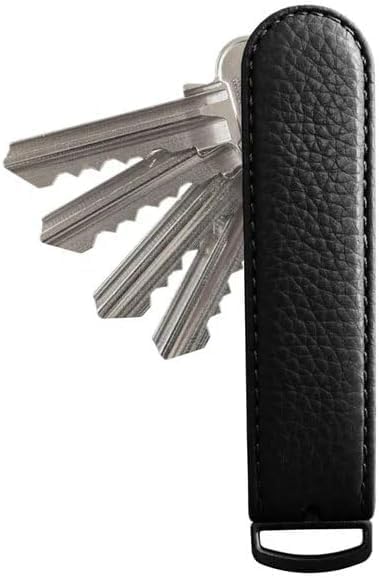 Jibbon Italian Premium Leather Key Organizer - Stylish Key Holder with Marine Grade 316 Stainless Steel, Compact EDC Keychain