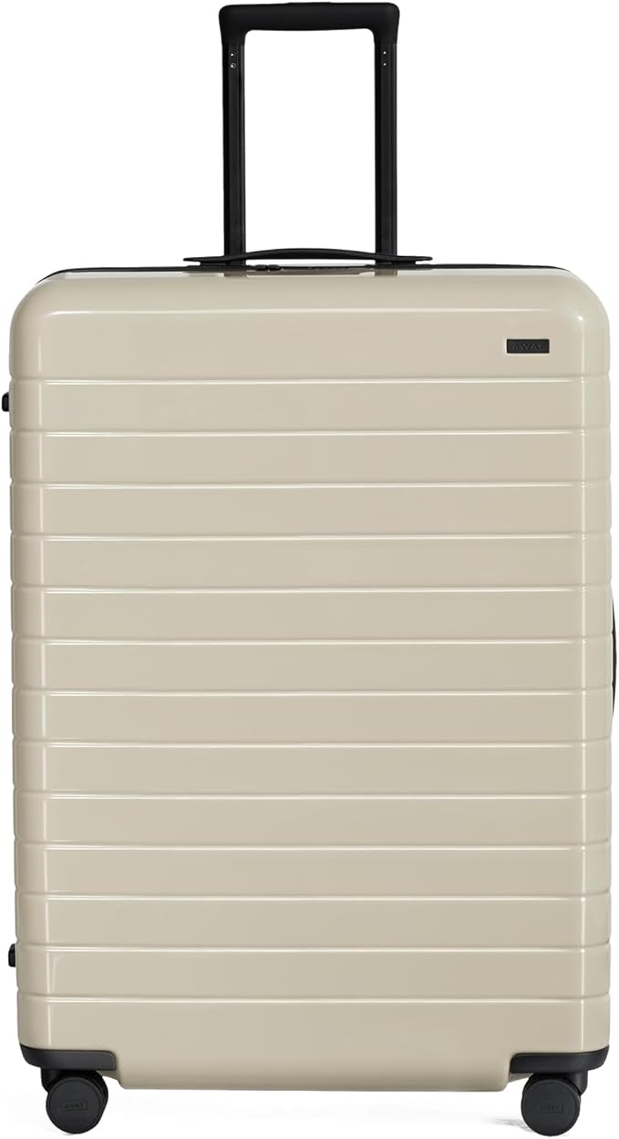 Away Large Checked Luggage, 29 Inch Hardside Suitcase with Spinner Wheels, Lightweight & Durable, TSA Lock, Salt White