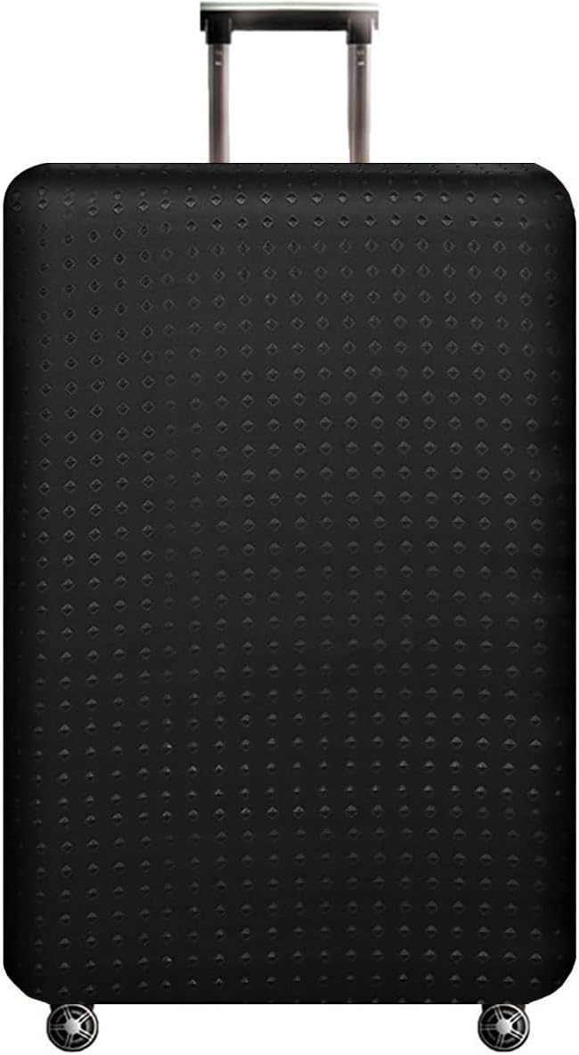Luggage Cover, Protective Washable Suitcase Cover - Travel Elastic Spandex Suitcase Protector Fits 22 to 24Inch Black